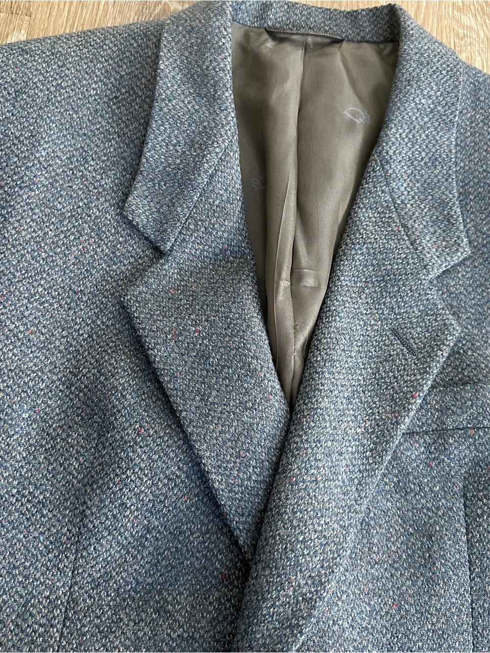 Vintage Christian Dior Monsieur Wool Blazer Gray Tweed Men’s / Unisex